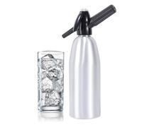 Machine sans alcool - distributeur de soude réutilisable avec siphon et bouteille d'eau effervescente | Dispositif de carbonatation à boire professionnel avec corps en aluminium clair