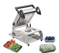 Machine semi-automatique de scellage alimentaire pour plateaux et conteneurs à thermosceller, idéale pour emballer des boîtes à emporter, des boîtes à déjeuner et des aliments frais comme les légumes
