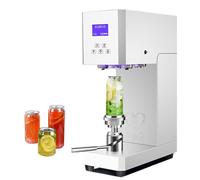 Machine semi-automatique de scellage de canettes, 370 W pour canettes de soda, comprend un compteur pour une étanchéité efficace