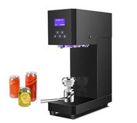 Machine semi-automatique de scellage de canettes, 370 W pour canettes de soda, comprend un compteur pour une étanchéité efficace