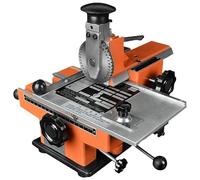 Machine semi-automatique d'estampage de plaque signalétique en métal avec fixation, idéale pour le gaufrage, le marquage et l'impression sur des étiquettes en métal et des étiquettes pour chien