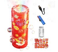 Machine soufflante à bulles | Souffleur automatique portable pour fêtes - Générateur de bulles avec lumière du Nouvel An - pour mariages, Nouvel An chinois, anniversaires et extérieur