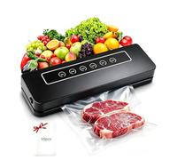 Machine sous vide 6 en 1 domestique, machine vide avec aspiration puissante de 65 kPA, emballeuse sous vide alimentaire, comprend 10 sacs transparents pour la conservation des aliments