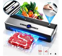 Machine Sous Vide - 90 KPA - 7 Modes - Coupeur Intégré - Aspiration Externe - Boîte De Rangement - Aspiration : 5 L/Min - 5M+5 Sacs