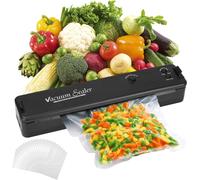 Machine Sous Vide Alimentaire,Mini Machine À Souder Sous Vide Avec Mode Sec Et Humide,Scelleuse Sous Vide Électrique Avec 20 Sacs De Scellage Sous Vide (Noir)