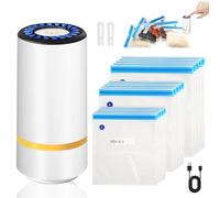 Machine Sous Vide Alimentaire, Scelleur Sous Vide Automatique avec 15 Sacs Sous Vide Réutilisables Portable, Machine à Emballer Sous Vide pour Cuisson Sous Vide et Stockage Aliments
