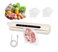 Machine Sous Vide avec Mode Sec et Humide, Appareils De Mise Sous Vide Inclus 10 Sacs Vide Scelleuse Sous Vide Design Compact,white
