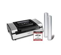 Caso machine sous vide fastvac 500 pressepurée en acier inoxydable pour usage professionnel double pompe à piston 15 l/min, double couture soudée et G