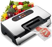 Machine Sous Vide Pour Aliments Secs Humides 90 Kpa Appareil De Mise Sous Vide 130 W Scelleuse Multifonctionnelle Auto Manuel Coupeur Intégré 2 Rouleaux Sacs Tuyau Externe Pour Conserver Aliment