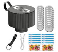 Machine Sous Vide Pour Bocaux En Verre,Machine A Emballer Sous Vide Pour Bocaux Mason Avec Accessoires,Scelleuse Sous Vide Bocaux Pour Maison Et Voyages,Comprenant Un Sac Sous Vide,Couvercle,USB
