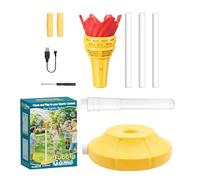 Machine, Torch Shape Blower with Light and Music Automatic Foam Sprayer for Kids Party Fun, Adjustable Height Outdoor Maker Toy, Patio Backyard Birthday Play Equipment