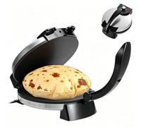 Machine Tortilla Électrique 12 Pouces, 1200 W, Chauffage Uniforme | Chauffage Double Face, Avec Bouton Contrôle La Température, For Chapati, Crêpes, Crêpes Omelettes Parfaites