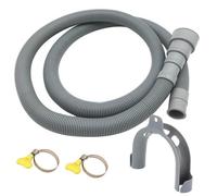 Machine Universal Drain Hose Extension Pipe， Tuyau de machine à laver 1,5/2/3/4M PVC tuyau d'extension de tuyau de vidange de lave-linge et de lave-vaisselle avec ensemble de supports for machine à la