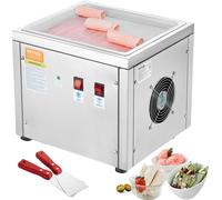 Machine VEVOR pour rouleaux de glace frits, poêle de 28 x 24 x 2 cm pour faire frire de la glace, machine à glace avec compresseur et 2 racloirs, pour faire de la glace, du yaourt glacé et des rouleau