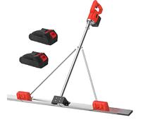 Machine Vibrante Pour Chape En BéTon,Kit De Vibration Pour Chape En BéTon,Outil De Finition Du BéTon,Machine Vibrante De Finition Pour Chape éLectrique Sans Fil,1.5mDualmotors-2batteries