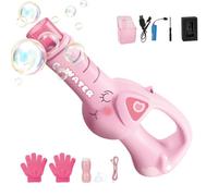 Machines à Bulles de - Générateur de Rechargeable sans Fil de 9,06 x 3,94 x 2,2 Pouces avec et Sons colorés, souffleur de Bulles pour Les fêtes pour, Divertissement à la Plage activité