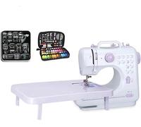 Machines à coudre simples, machine à coudre multifonction à 12 points, double ligne, machine à coudre domestique surjeteuse avec deux vitesses pour enfants et débutants