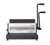 Machines à relier, Machine de reliure manuelle à fil métallique TD-2500R (ronde) Machine de reliure à anneaux en fer Machine de perforation de calendrier de bureau 300 feuilles de reliure