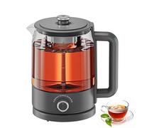 Machines à thé Chaud, théière électrique en Verre épaissi entièrement Automatique de 600 W, Bouilloire électrique multifonctionnelle en Acier Inoxydable de 1,2 L, réglage à 4 Vitesses