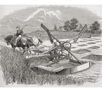 Machines de récolte et de préparation des aliments. D'une histoire concise de l'exposition internationale de 1862 publiée en 1862. Poster imprimé par Ken Welsh (16 x 13)