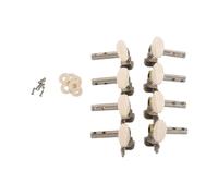 Machines Tuners Pegs Tuning Key avec Blanc Pearl Knobs 4L + 4R pour Mandolin