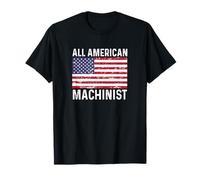 Machinist Workshop 4th of July All American Flag USA T-Shirt