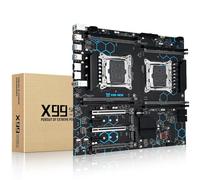 MACHINIST X99 Carte mère double CPU LGA 2011-V3 pour processeur Intel Xeon E5 v3 v4, DDR4 Max Support 256 Go, Gigabit LAN, PCIe 3.0, NGFF/NVME M.2, SATA 3.0, USB 3.0, E-ATX Server PC Carte mère