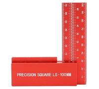 Machiniste Squin 100 mm Aluminium Alloy Règle d'angle droit Lyle Type de travail du bois portable multifonctionnel Compact