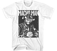 Macho Man Randy Savage 1980's Wrestler Machoman Adult T-Shirt Tee Manches Courtes(Medium)