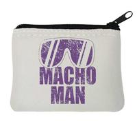 Macho Porte-monnaie en néoprène avec logo lunettes Violet 10 x 11 cm