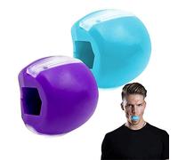 Mâchoire Exercice Balle, ZoneYan Jaw Trainer, Équipement Fitness Double Menton, Cou Visage Mâcher Outil, Jawline Définir, Mâchoire Exerciseur Femmes Hommes, Jaw Exerciser (Bleu et Violet)