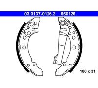 Mâchoires de frein 03.0137-0126.2 ATE pour AUDI VW SEAT