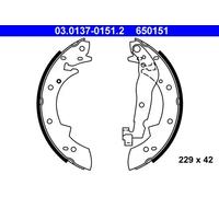 ATE 03.0137-0151.2 Jeu de mâchoires de frein arrière pour 3 Safrane