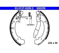 Mâchoires de frein 03.0137-0259.2 ATE pour VW LT 28-35 I Autobus/Autocar
