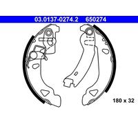 Mâchoires de frein 03.0137-0274.2 ATE pour FIAT LANCIA