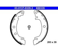 Mâchoires de frein 03.0137-0335.2 ATE pour RENAULT MEGANE I MEGANE I Coach