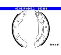 Mâchoires de frein 03.0137-0363.2 ATE pour CHEVROLET DAEWOO