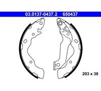 Mâchoires de frein 03.0137-0437.2 ATE pour HYUNDAI ACCENT II ELANTRA III MATRIX