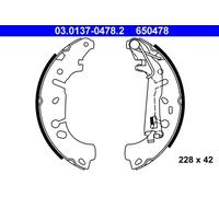 Mâchoires de frein 03.0137-0478.2 ATE pour FIAT OPEL