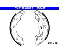 Mâchoires de frein 03.0137-0487.2 ATE pour SMART FORTWO Coupé FORTWO Cabrio