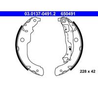 ATE 03.0137-0491.2 Jeu de mâchoires de frein pour CITROËN,DS,PEUGEOT