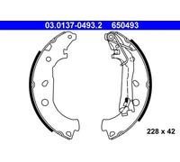 Mâchoires de frein 03.0137-0493.2 ATE pour FIAT PEUGEOT CITROËN