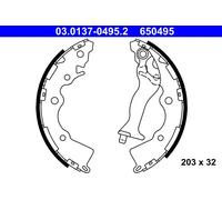 Mâchoires de frein 03.0137-0495.2 ATE pour HYUNDAI KIA
