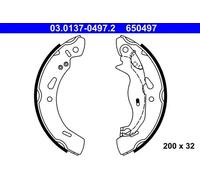 ATE Mâchoires de frein arrière 03.0137-0497.2 pour Ford Fiesta VI / KA+ III