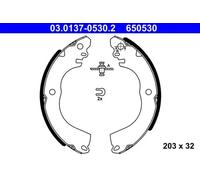 Mâchoires de frein 03.0137-0530.2 ATE pour MITSUBISHI MIRAGE VI A trois volumes
