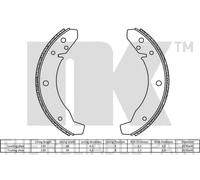 Mâchoires de frein 2747104 NK pour PORSCHE VW