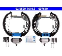 Mâchoires de frein prémonté 03.0520-7619.3 ATE pour FORD FIESTA VI FIESTA VI Van