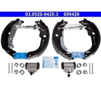 1x Jeu de mâchoires de frein ATE 03.0520-9420.3 convient pour CITROËN PEUGEOT