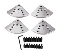 Mâchoires de mandrin de tour à tête plate de 5 pouces, 45 mâchoires de mandrin de tour à bois en acier avec vis pour un centrage de tour réglable, adaptées au travail du bois