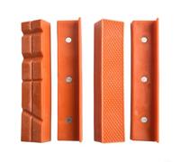 Mâchoires magnétiques en caoutchouc pour étau d'établi de 10,2 cm, 12,7 cm, lot de 4 pièces pour garder les articles délicats en toute sécurité (12,7 cm, orange)